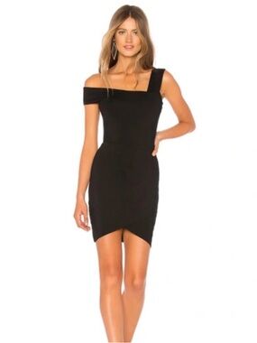 by the way. One-Shoulder Black Bodycon Mini Dress